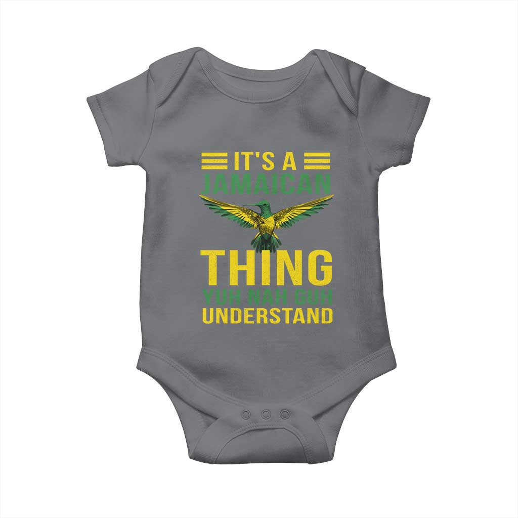 It's A Jamaican Thing Yuh Nah Guh Understand Baby Onesie Jamaica Hummingbird - Wonder Print Shop