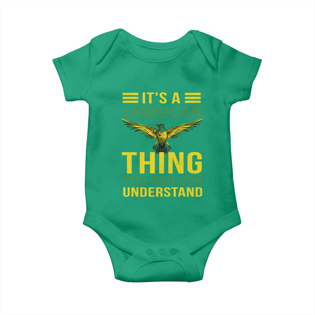 It's A Jamaican Thing Yuh Nah Guh Understand Baby Onesie Jamaica Hummingbird - Wonder Print Shop