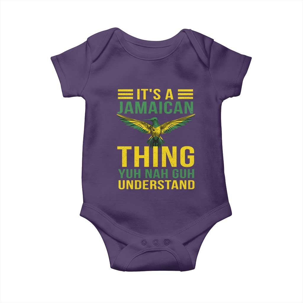 It's A Jamaican Thing Yuh Nah Guh Understand Baby Onesie Jamaica Hummingbird - Wonder Print Shop