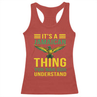 It's A Jamaican Thing Yuh Nah Guh Understand Racerback Tank Top Jamaica Hummingbird - Wonder Print Shop
