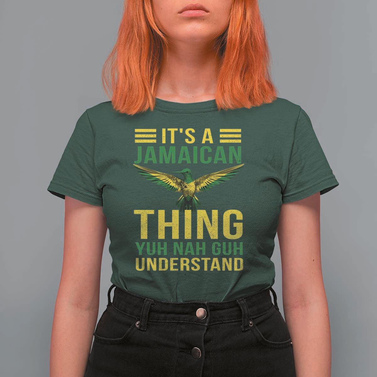 It's A Jamaican Thing Yuh Nah Guh Understand T Shirt For Women Jamaica Hummingbird - Wonder Print Shop