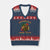 Reggae One Love V-Neck Knit Sweater Vest Rasta Music Jamaican Pride Headphones Lion - Wonder Print Shop