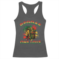 Reggae One Love Racerback Tank Top Rasta Music Jamaican Pride Headphones Lion - Wonder Print Shop