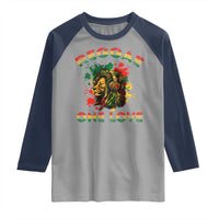 Reggae One Love Raglan Shirt Rasta Music Jamaican Pride Headphones Lion - Wonder Print Shop