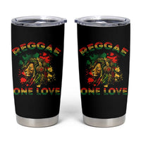 Reggae One Love Tumbler Cup Rasta Music Jamaican Pride Headphones Lion - Wonder Print Shop