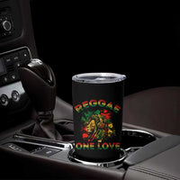 Reggae One Love Tumbler Cup Rasta Music Jamaican Pride Headphones Lion - Wonder Print Shop