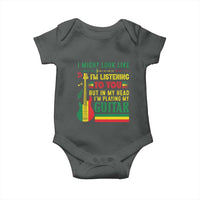 Rasta Reggae Music Baby Onesie Funny I Might Look Like I'm Listening But I'm Playing My Guitar - Wonder Print Shop