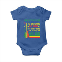 Rasta Reggae Music Baby Onesie Funny I Might Look Like I'm Listening But I'm Playing My Guitar - Wonder Print Shop
