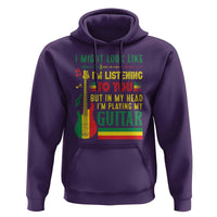 Rasta Reggae Music Hoodie Funny I Might Look Like I'm Listening But I'm Playing My Guitar - Wonder Print Shop