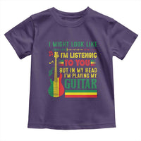 Rasta Reggae Music Toddler T Shirt Funny I Might Look Like I'm Listening But I'm Playing My Guitar - Wonder Print Shop