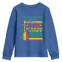 Rasta Reggae Music Youth Sweatshirt Funny I Might Look Like I'm Listening But I'm Playing My Guitar - Wonder Print Shop