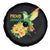 Proud Jamaican Spare Tire Cover Jamaica Flag Hummingbird Hibiscus - Wonder Print Shop