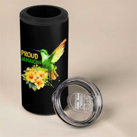 Proud Jamaican 4 in 1 Can Cooler Tumbler Jamaica Flag Hummingbird Hibiscus - Wonder Print Shop
