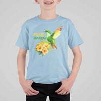 Proud Jamaican T Shirt For Kid Jamaica Flag Hummingbird Hibiscus - Wonder Print Shop