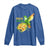 Proud Jamaican Long Sleeve Shirt Jamaica Flag Hummingbird Hibiscus - Wonder Print Shop