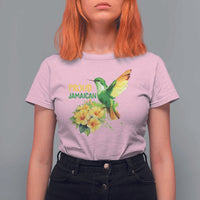 Proud Jamaican T Shirt For Women Jamaica Flag Hummingbird Hibiscus - Wonder Print Shop
