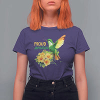 Proud Jamaican T Shirt For Women Jamaica Flag Hummingbird Hibiscus - Wonder Print Shop