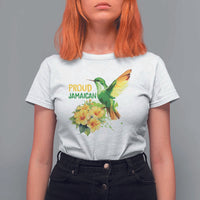 Proud Jamaican T Shirt For Women Jamaica Flag Hummingbird Hibiscus - Wonder Print Shop