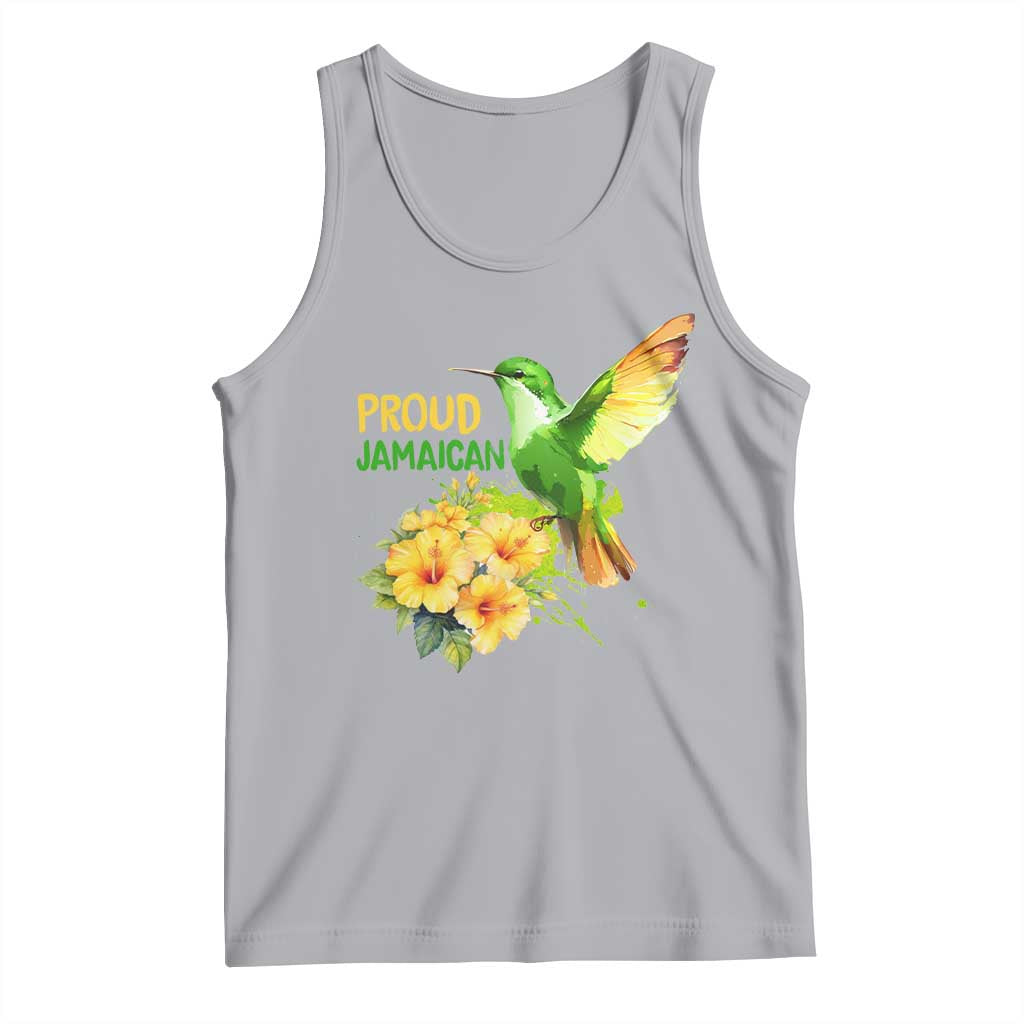 Proud Jamaican Tank Top Jamaica Flag Hummingbird Hibiscus - Wonder Print Shop