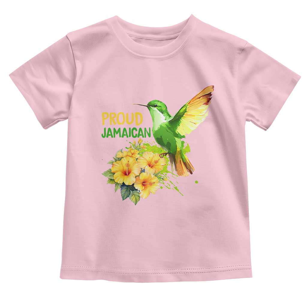 Proud Jamaican Toddler T Shirt Jamaica Flag Hummingbird Hibiscus - Wonder Print Shop
