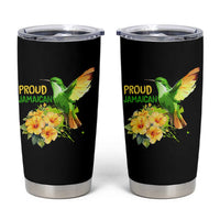 Proud Jamaican Tumbler Cup Jamaica Flag Hummingbird Hibiscus - Wonder Print Shop