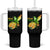 Proud Jamaican Tumbler With Handle Jamaica Flag Hummingbird Hibiscus - Wonder Print Shop