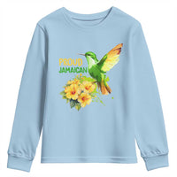Proud Jamaican Youth Sweatshirt Jamaica Flag Hummingbird Hibiscus - Wonder Print Shop