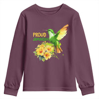Proud Jamaican Youth Sweatshirt Jamaica Flag Hummingbird Hibiscus - Wonder Print Shop