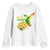 Proud Jamaican Youth Sweatshirt Jamaica Flag Hummingbird Hibiscus - Wonder Print Shop