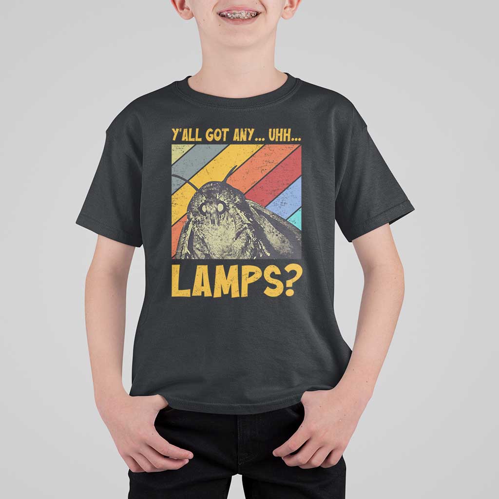 Funny Moth T Shirt For Kid Y'all Got Any Lamps Insect Meme - Wonder Print Shop