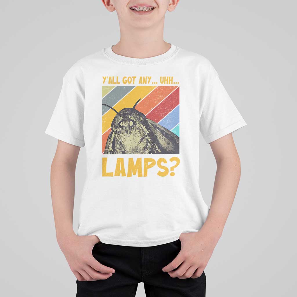 Funny Moth T Shirt For Kid Y'all Got Any Lamps Insect Meme - Wonder Print Shop