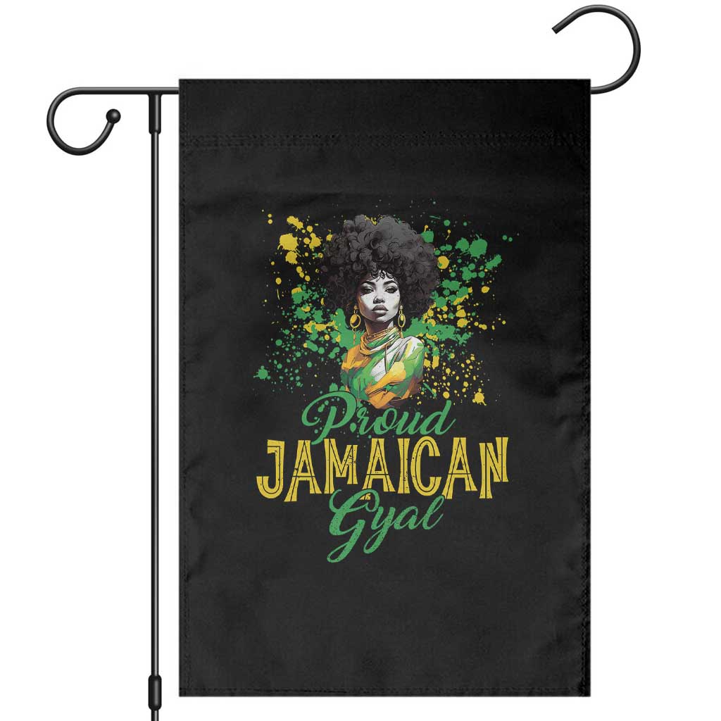 Proud Jamaican Gyal Garden Flag Afro Black Girls Jamaica Flag - Wonder Print Shop