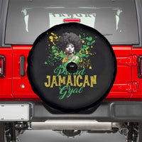 Proud Jamaican Gyal Spare Tire Cover Afro Black Girls Jamaica Flag - Wonder Print Shop