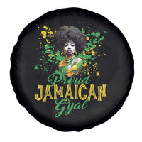 Proud Jamaican Gyal Spare Tire Cover Afro Black Girls Jamaica Flag - Wonder Print Shop