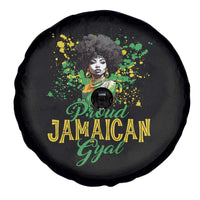 Proud Jamaican Gyal Spare Tire Cover Afro Black Girls Jamaica Flag - Wonder Print Shop
