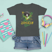 Proud Jamaican Gyal T Shirt For Kid Afro Black Girls Jamaica Flag - Wonder Print Shop