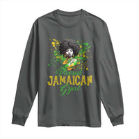 Proud Jamaican Gyal Long Sleeve Shirt Afro Black Girls Jamaica Flag - Wonder Print Shop