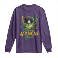 Proud Jamaican Gyal Long Sleeve Shirt Afro Black Girls Jamaica Flag - Wonder Print Shop