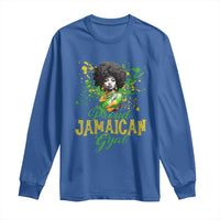 Proud Jamaican Gyal Long Sleeve Shirt Afro Black Girls Jamaica Flag - Wonder Print Shop