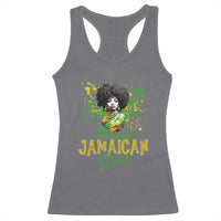 Proud Jamaican Gyal Racerback Tank Top Afro Black Girls Jamaica Flag - Wonder Print Shop