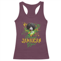 Proud Jamaican Gyal Racerback Tank Top Afro Black Girls Jamaica Flag - Wonder Print Shop
