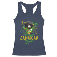 Proud Jamaican Gyal Racerback Tank Top Afro Black Girls Jamaica Flag - Wonder Print Shop