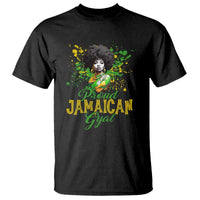 Proud Jamaican Gyal T Shirt Afro Black Girls Jamaica Flag - Wonder Print Shop
