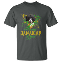 Proud Jamaican Gyal T Shirt Afro Black Girls Jamaica Flag - Wonder Print Shop