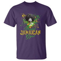 Proud Jamaican Gyal T Shirt Afro Black Girls Jamaica Flag - Wonder Print Shop
