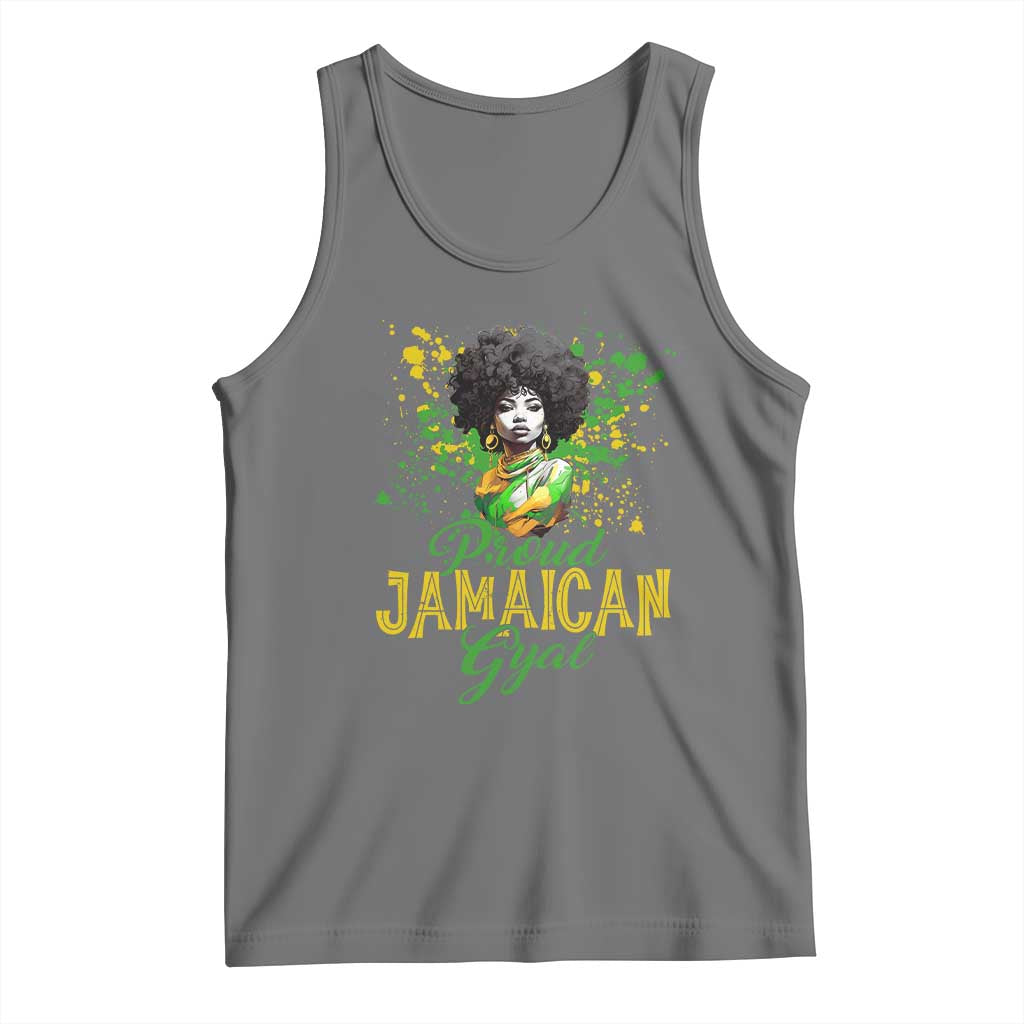 Proud Jamaican Gyal Tank Top Afro Black Girls Jamaica Flag - Wonder Print Shop