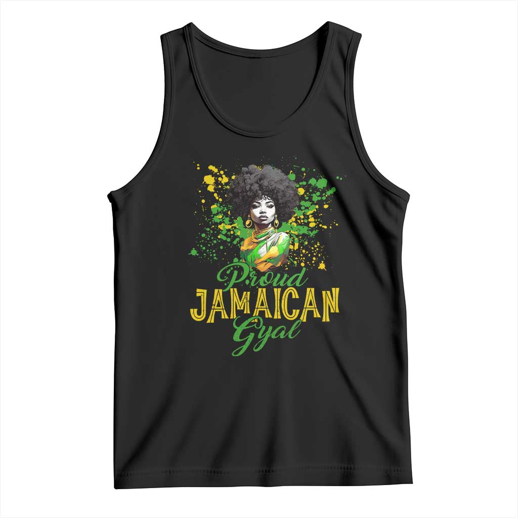 Proud Jamaican Gyal Tank Top Afro Black Girls Jamaica Flag - Wonder Print Shop