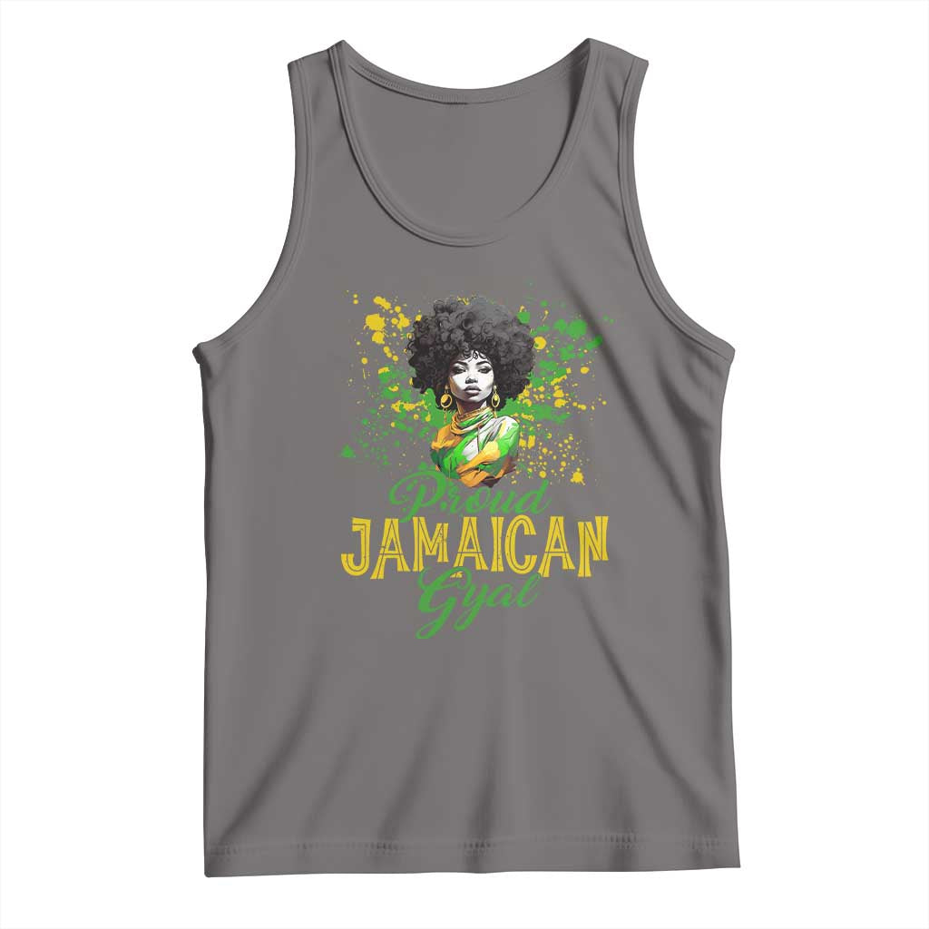Proud Jamaican Gyal Tank Top Afro Black Girls Jamaica Flag - Wonder Print Shop