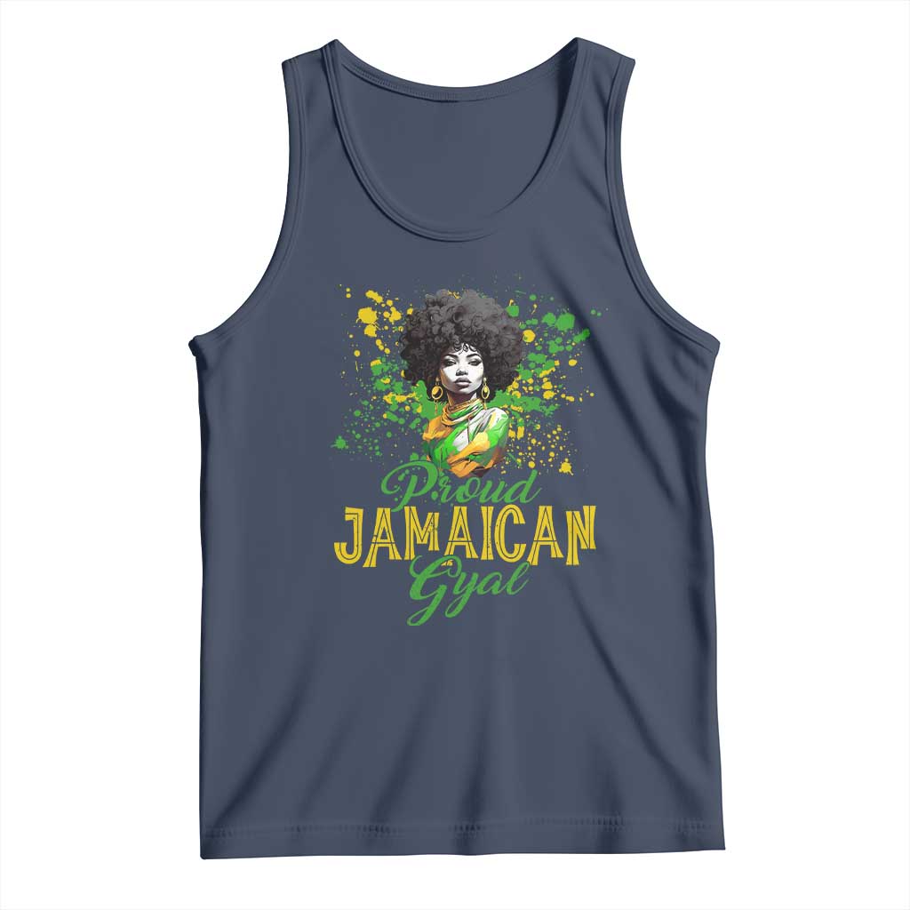 Proud Jamaican Gyal Tank Top Afro Black Girls Jamaica Flag - Wonder Print Shop