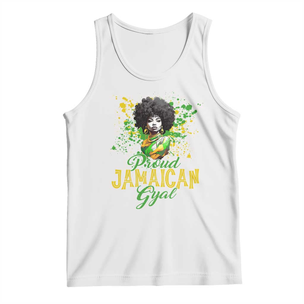 Proud Jamaican Gyal Tank Top Afro Black Girls Jamaica Flag - Wonder Print Shop